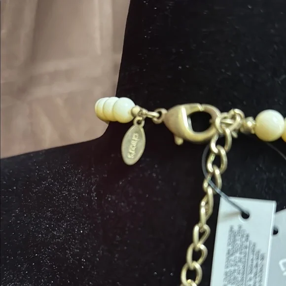 Chico's Gold and Cream Beaded Necklace - Picture 4 of 6